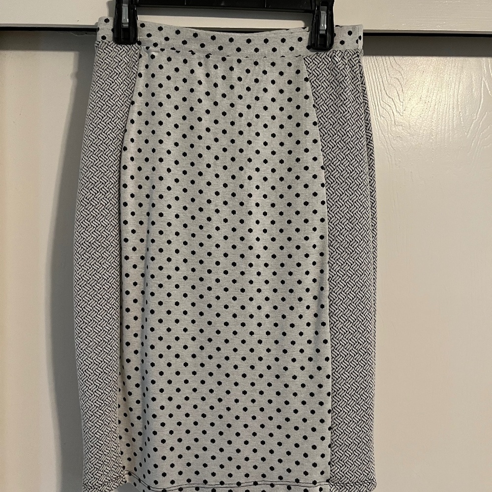3/4 length polka dot skirt
